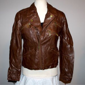 Billabong Brown Faux Leather Jacket